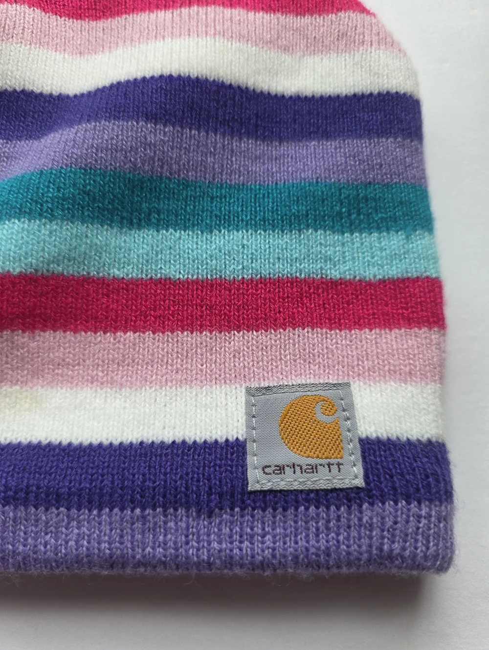 Carhartt Striped Hat Child Size Purple Teal